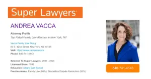 Andrea Vacca Named 2020 New York Family Law Super Lawyer