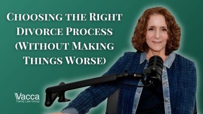 Andrea Vacca of Vacca Family Law Group discussing choosing a divorce process on the A Better Divorce podcast